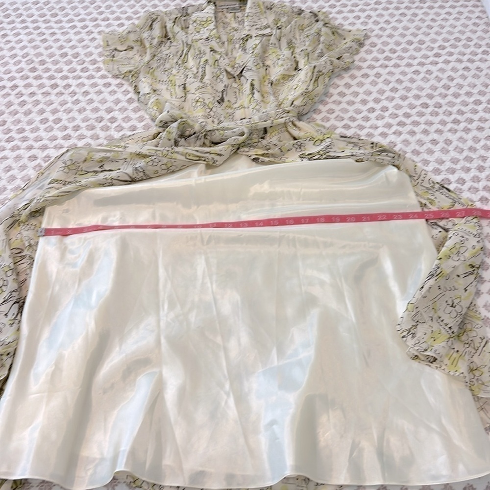 Vintage 90s Y2K David Warren 100% Silk Shirt Dress Parisian Old Money Midi - Picture 13 of 17